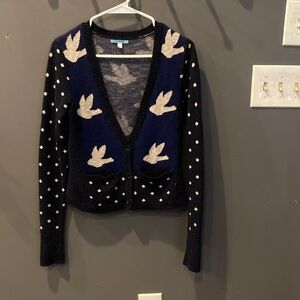 Anthropologie adorable bird cardigan great condition size XS